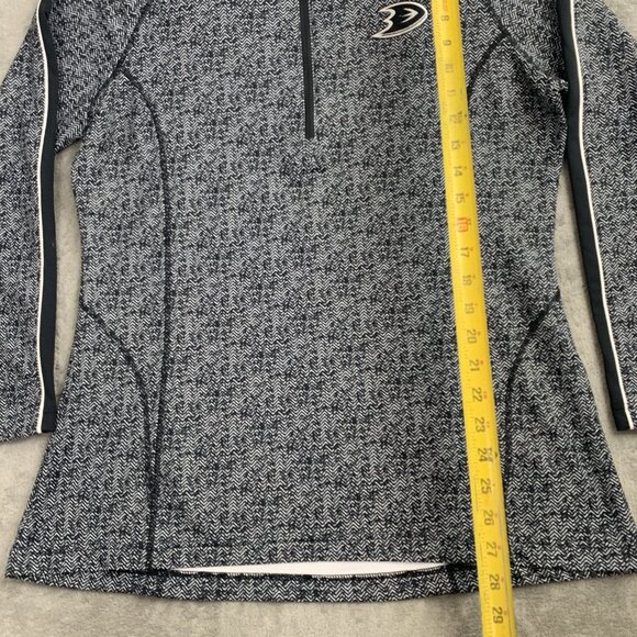Peter Millar Sweatshirt Womens XL Anaheim Ducks Gray Hockey Lightweight 1/4 Zip - Picture 2 of 9